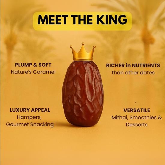Earthen Story Jumbo Medjool Dates 500g | No Added Sugar or Preservatives | Rich in Fiber & Potassium | Natural, Soft Khajoor | Glueten free Khajur