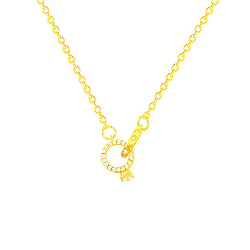 Leichte, luxuriöse, temperamentvolle Halskette mit Fee-Joker-Ins-Anhänger, neues, leichtes, luxuriöses Nischengeschenk für seine Freundin.