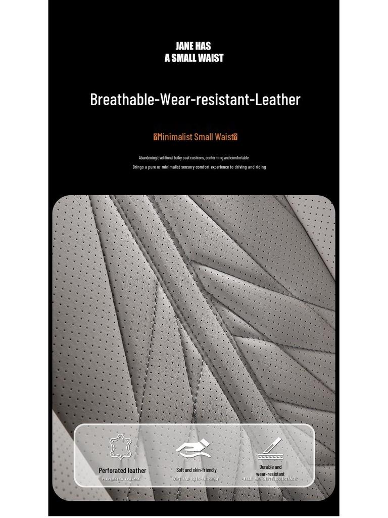 2025 All-Season Universal Breathable Leather Car Seat Cover Set - 5-Seat, Full Surround, Three-Piece