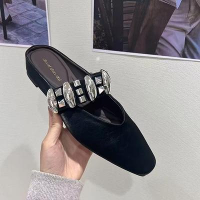 Metal Studded Women Ballet Flats Comfortable Dance Shoes Casual Walking Loafers Flat Mary Jane Shoes Ladies Zapatos De Mujer