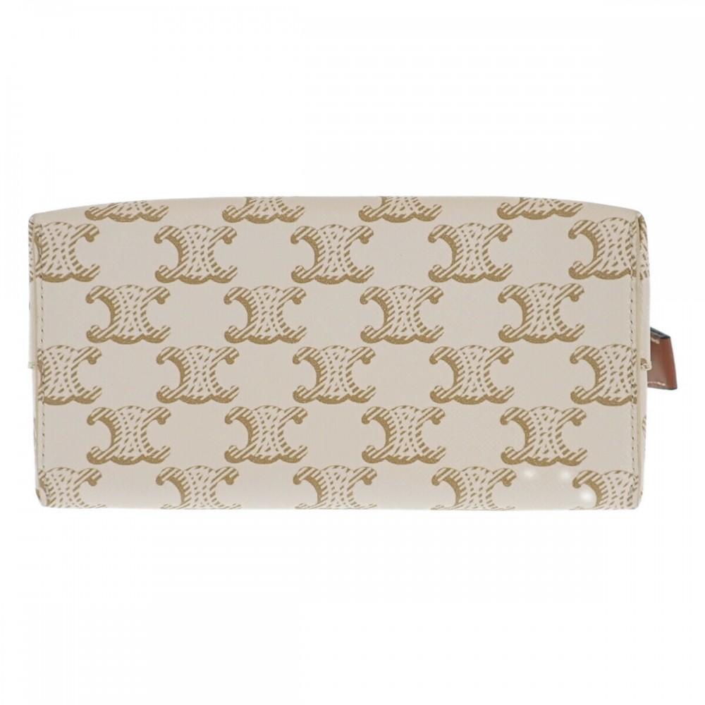 CELINE  10C762DJP.01TA Pouch White Polyurethane/leather Women