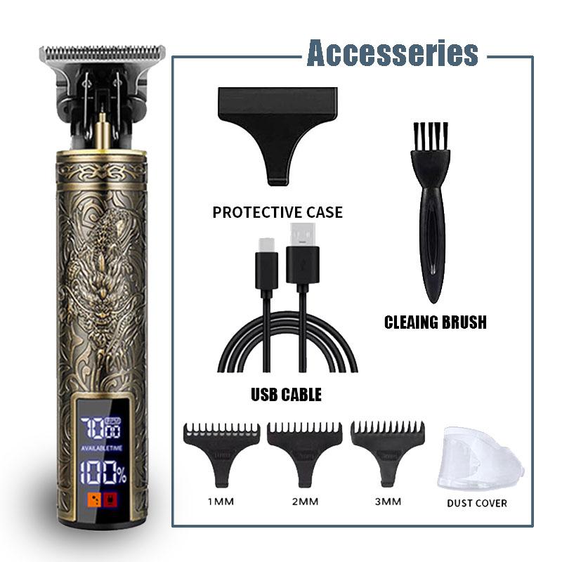 Heavy Metal Hair Cutting Machine Clipper For Men Barber Shop Trimmer For Men Mower Electric Shaver Haircut Beard Trimmer