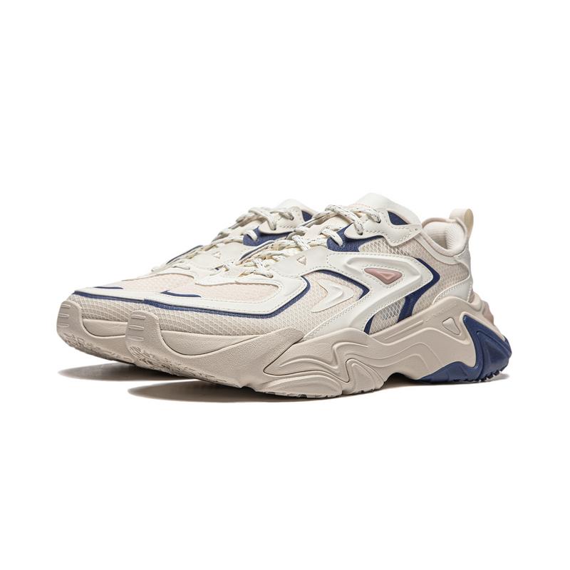 Li Ning CF Su Series Thousand Lines Strategy SS Shock Absorption Rebound Low Top Casual Shoes Women Casual Shoes Gray White Blue AGLU142-6