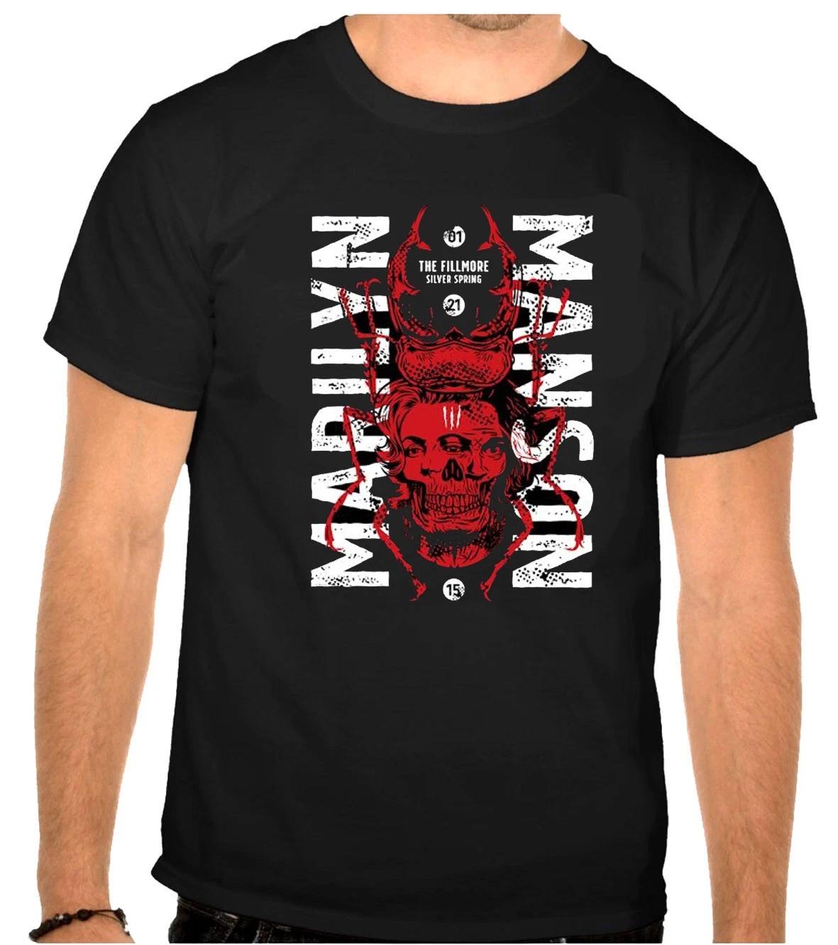 Marilyn Manson Rock Music Logo Black T-Shirt -1245 XXXL