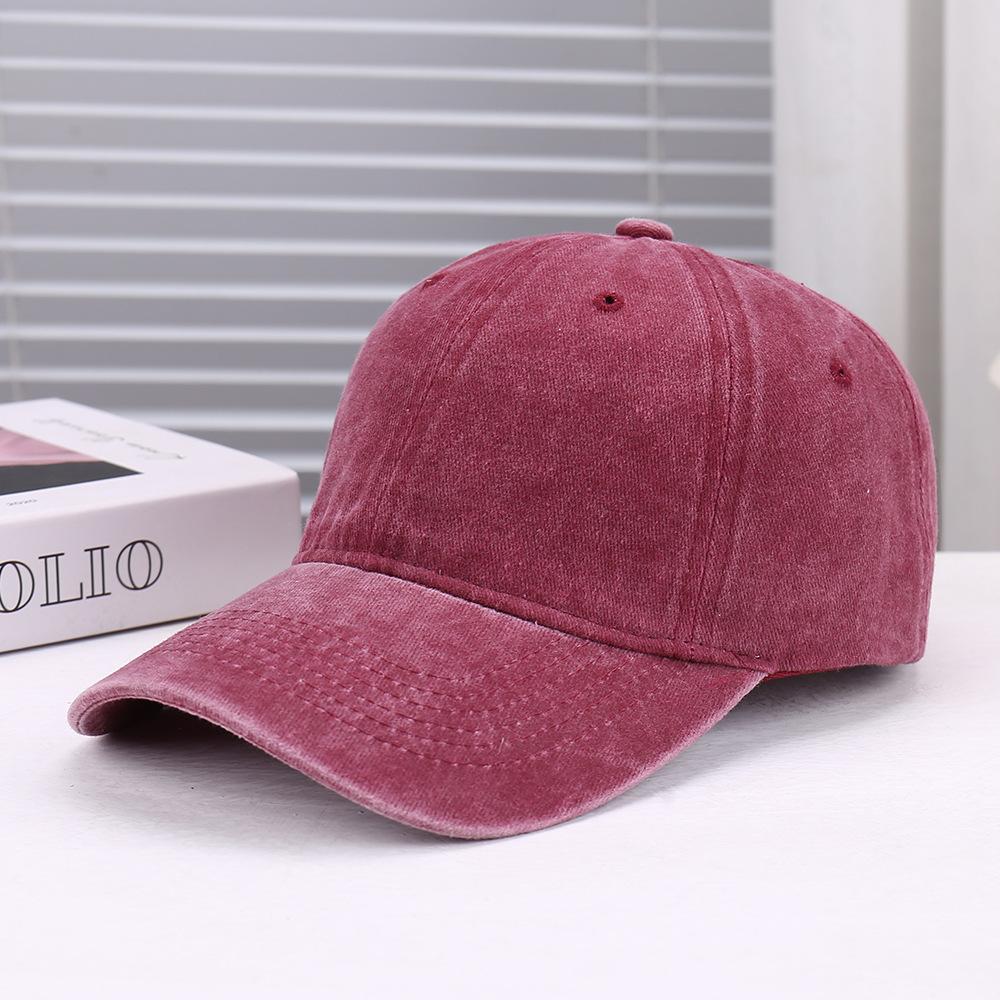 New Spring and Summer Solid Color Simple Washed Soft Top Breathable Baseball Cap Outdoor Travel Leisure Comfortable Sunshade Sunscreen Cap