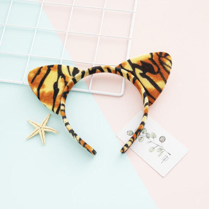 Animal Plush Ears Headband Cute Cartoon Hair Head Hoops Hairband For Women Girls Makeup Washing Hair Accessories