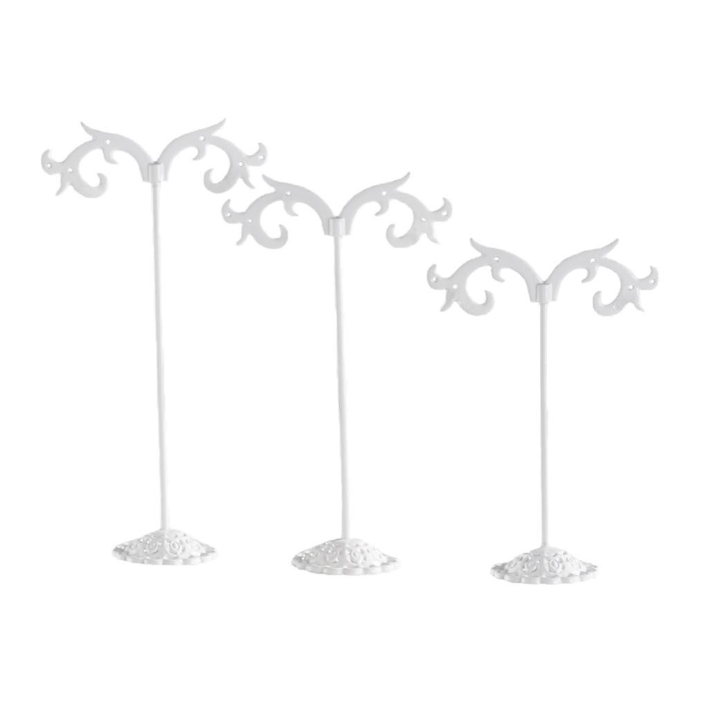 3x Iron T Bar Earring Necklace Jewelry Display Stand Rack