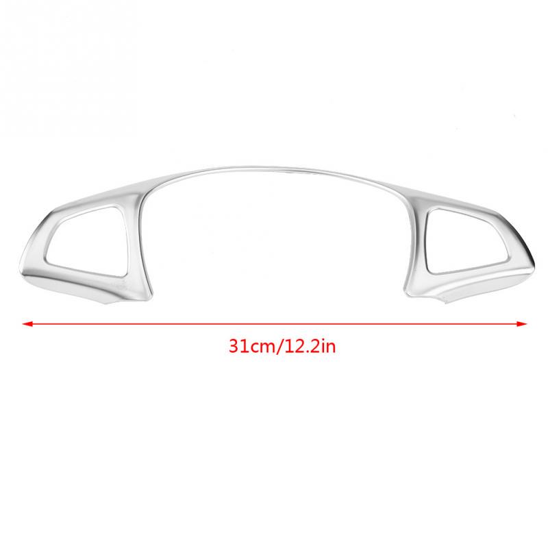 Auto Lenkrad Rahmen Trim Dekorative Aufkleber Silber Chrom für Mercedes Benz E W213 C W205 GLC X253 Auto