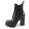 Great LOUIS VUITTON short boots Monogram leather black leather Women 35 Used