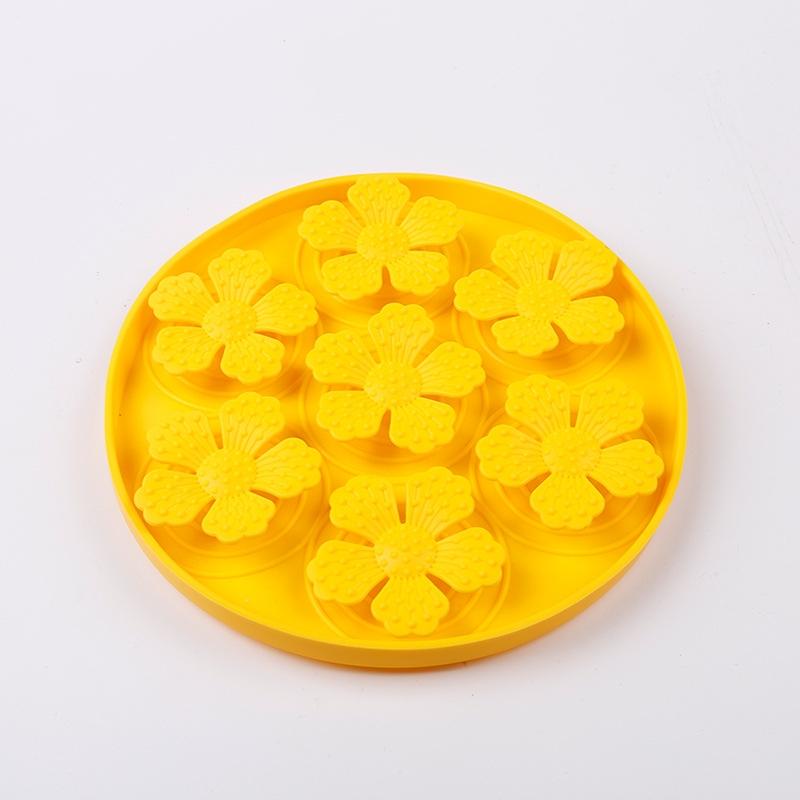 Tapete Redondo de Silicone para Alimentação Lenta de Animais de Estimação Tapete para Lamber para Cães Tapete Anti-Sufocamento para Alimentação Lenta de Gatos Tigela para Alimentação Lenta de Cães Suprimentos para Animais de Estimação