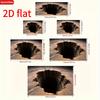 3D Illusion Floor Mat - Realistic Black Hole Crack with Non-Slip Backing, Washable Indoor Outdoor Rug for Hallway Living Room