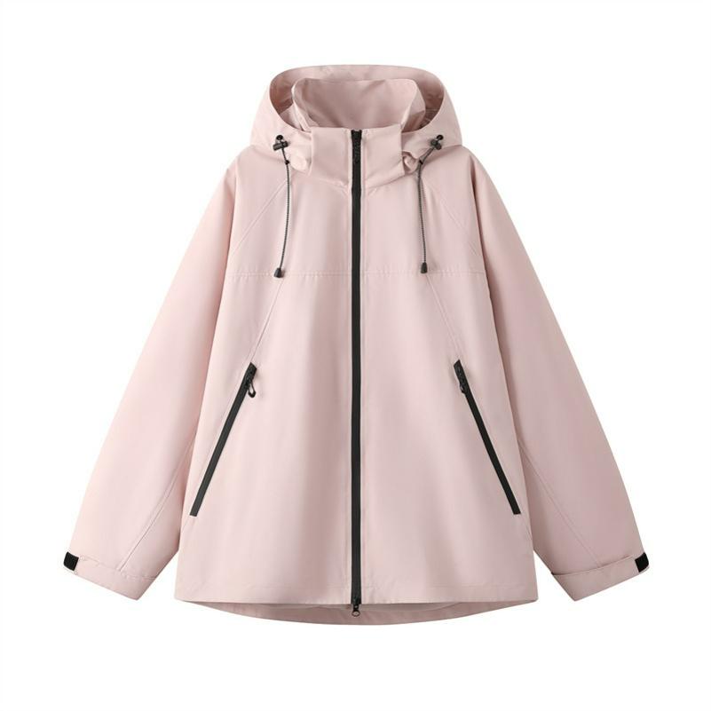 Jacket for Men and Women with The Same Outdoor Windproof and Waterproof Hooded Mountaineering Suit Spring and Autumn Single-stroke Jacket Jacket