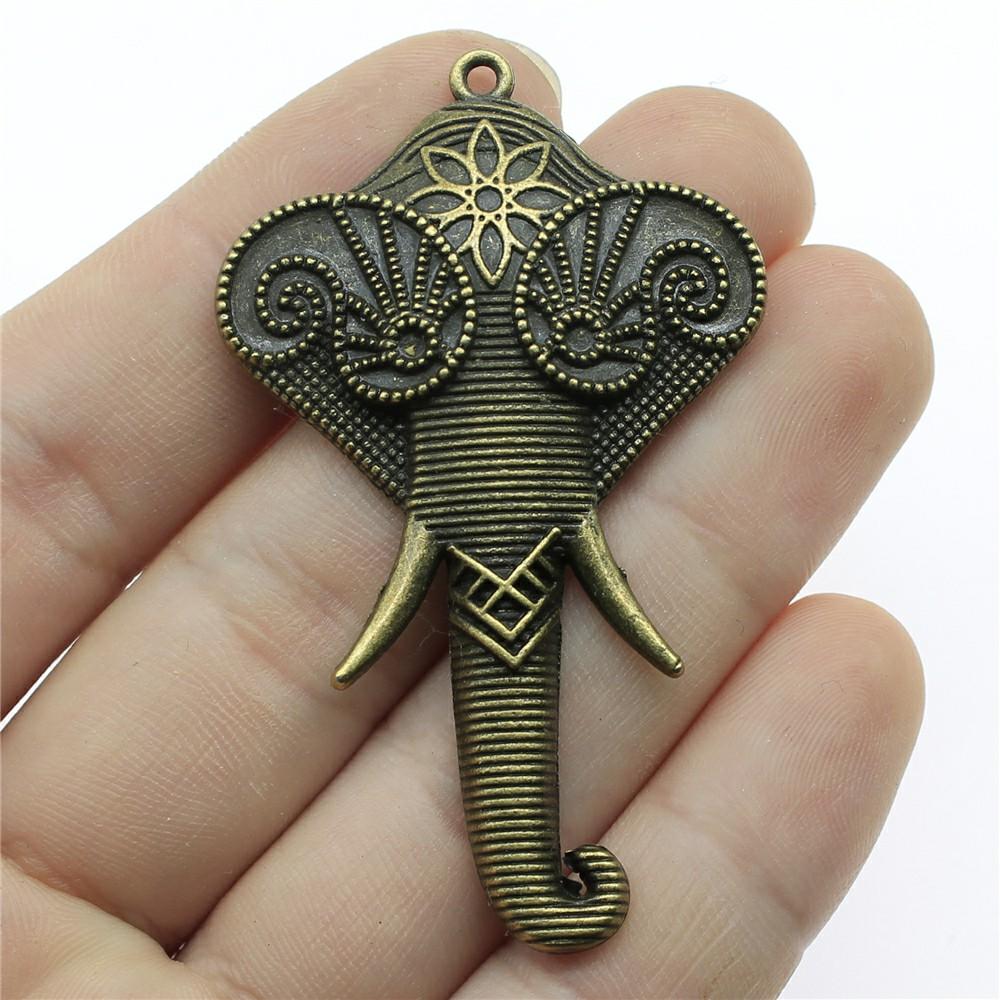 2 Pezzi Ciondoli Elefante Colore Bronzo Antico Ciondoli Elefante Ciondoli Per Braccialetti Grande Ciondolo Elefante Ciondoli Creazione Gioielli