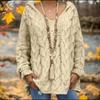 Women's Fashionable Long-sleeved Woven Floral Pullover Knitted Sweater Sweater Top