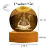 3D Shiv Crystal Ball Night Lamp, Solar System Shiv Idol Crystal Ball Night Light, USB Table Colorful LED Wooden Base Lamp for Home