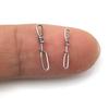 30pcs Stainless Steel Super Mini Narrow Fishing Snap High Strength Fast Clip Stream Lure Quick Connector Accessories