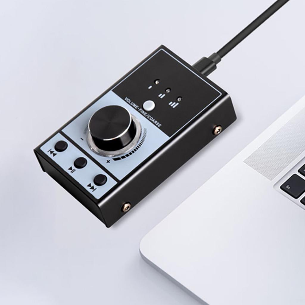 USB Volume Control Knob One-Click Mute USB Computer Volume Controller Computer Speaker External Volume Control for Win/Mac OS