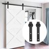 Household Wheel Sliding Barn Door Hanging Rail Pulley Hardware Single Door 2.44m Interior Closet