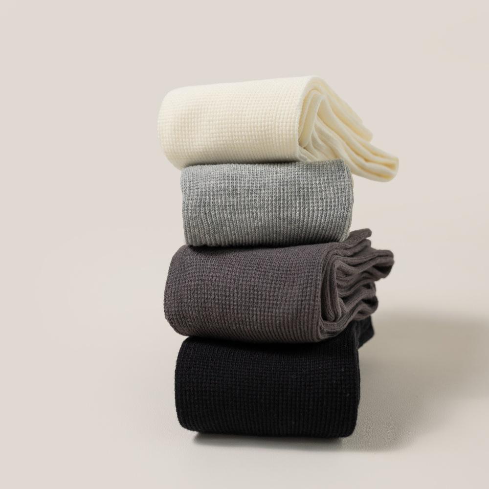 Autumn and Winter Knee-high Women's Socks with Fleece, Thickened Long Stockings, Knee Protection, Anti-slip, Slightly Pressurized High Stockings