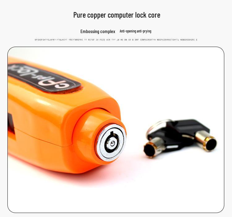 Trava Antifurto para Guidão de Motocicleta - Trava de Tampas de Manopla Bullhorn