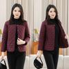 Thin and warm small cotton-padded clothes women's lapel fashion temperament mother's cotton-padded clothes, the elderly women's cotton-padded jackets