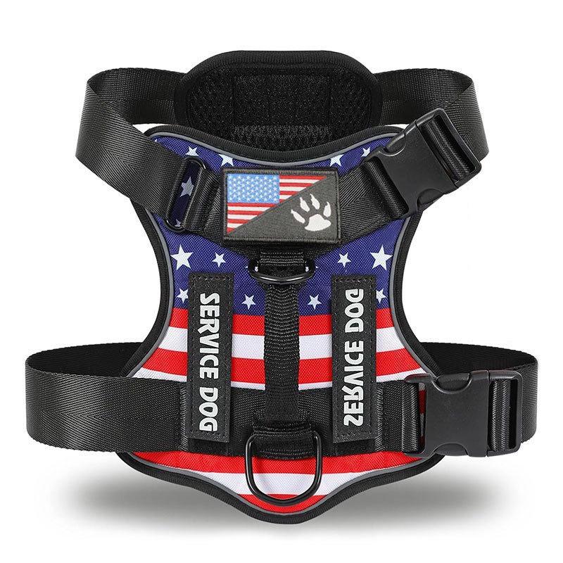 Reflective Tactical Harness for Large Dogs - Explosion-Proof & Adjustable, No-Choke Design