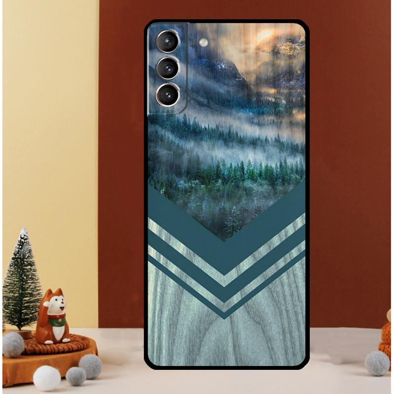 Forest Geometry Wood Nature Case For Samsung Galaxy S25 S26 Ultra S21 S22 S20 S23 S24 Ultra S10 Plus S25 FE Cover Funda