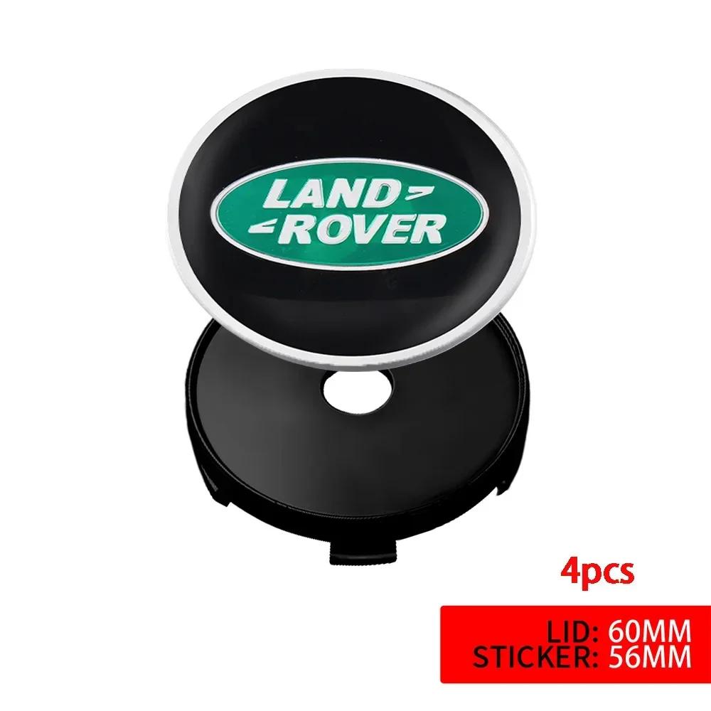 56/60MM Car Styling Aluminum Wheel Center Hub Caps Sticker Accessories For Land Rover Discovery 3 Defender Range Rover Velar SVR