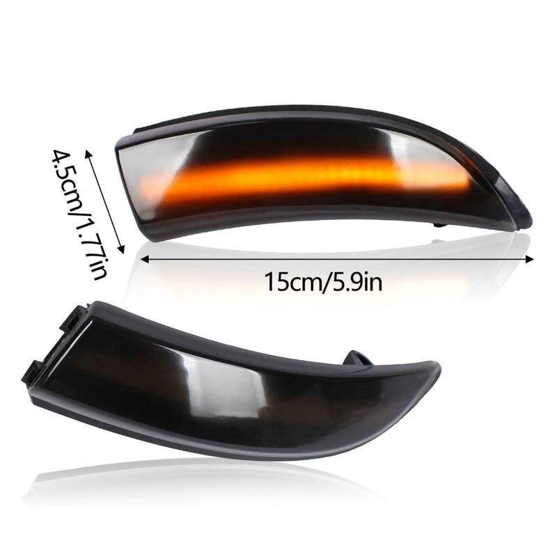 2Pcs LED Mirror Turn Signal Lights Replacement For Ford Fiesta MK7 2008-2017 Auto Parts