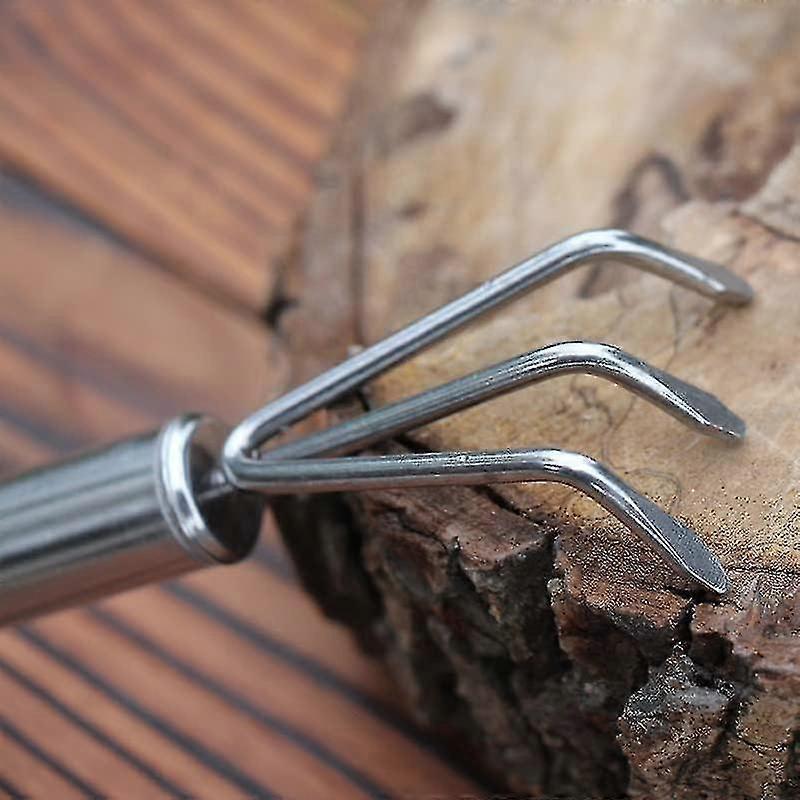 Gardening Tools Set,2 Piece Stainless Steel Handle Garden Hand Tool Miniature Gardening Rake Trowel Shovel - RIpj