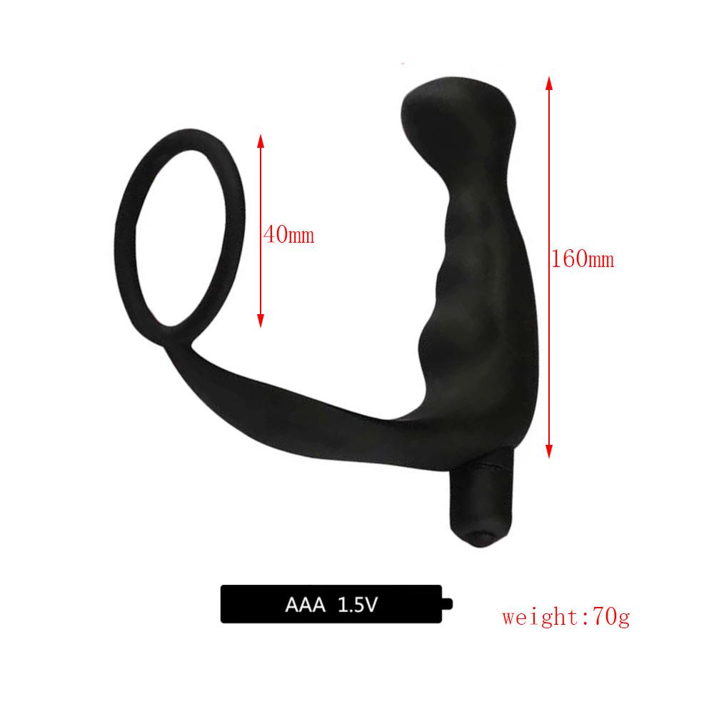 Adult sex toys toy 10 frequency prostate lock fine ring silicone vibrator anal plug male massager cock ring