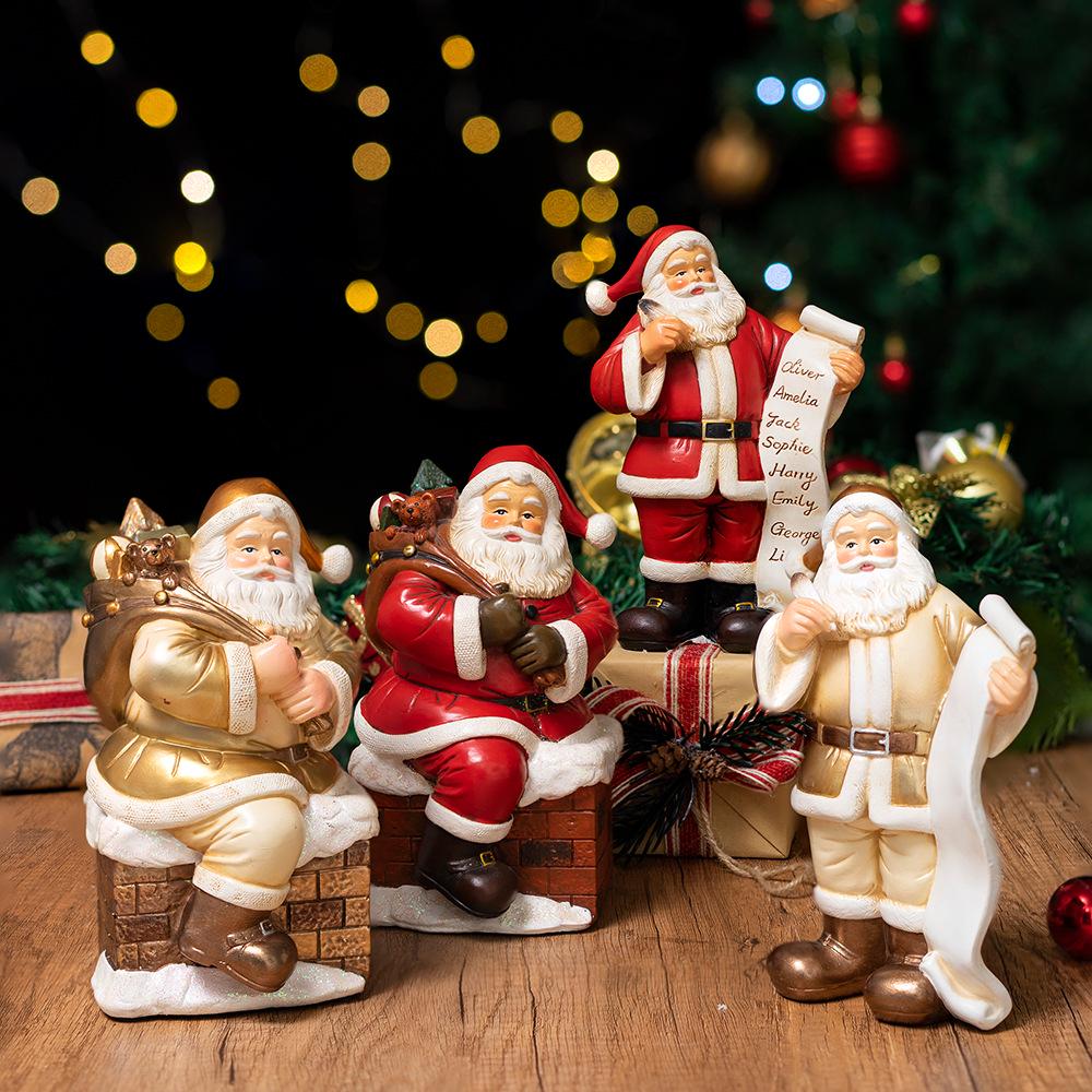 New Resin Santa Christmas Ornaments: Festive Home & Living Room Decorations