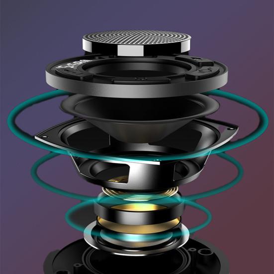 IPX7 Waterproof Shower Speaker with RGB Light LED Display Detachable Suction Cup Stereo Sound Bathroom Bluetooth-compatible Wireless Speaker