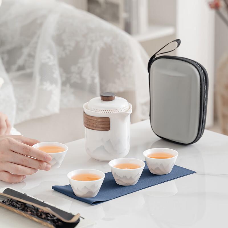 Haofeng Portable Ceramic Travel Tea Set