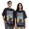 Lavoie Titanic Hip Hop Short Sleeve T-Shirts Washed Tops Tees Streetwear T Shirt Oversized for Men Women