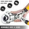 Pipe Crimping Pliers Hand Pressing Kit with 6 Pieces Tool PEX Presser ?16 - 32 mm for Composite Pipe Pex-Al-Pex Aluminum Composite Pipes
