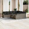 VidaXL Garden Lounge Set with Cushions 11 Pcs, Patio Sofas, Patio Furniture Set, Outdoor Furniture, Grey 3251837
