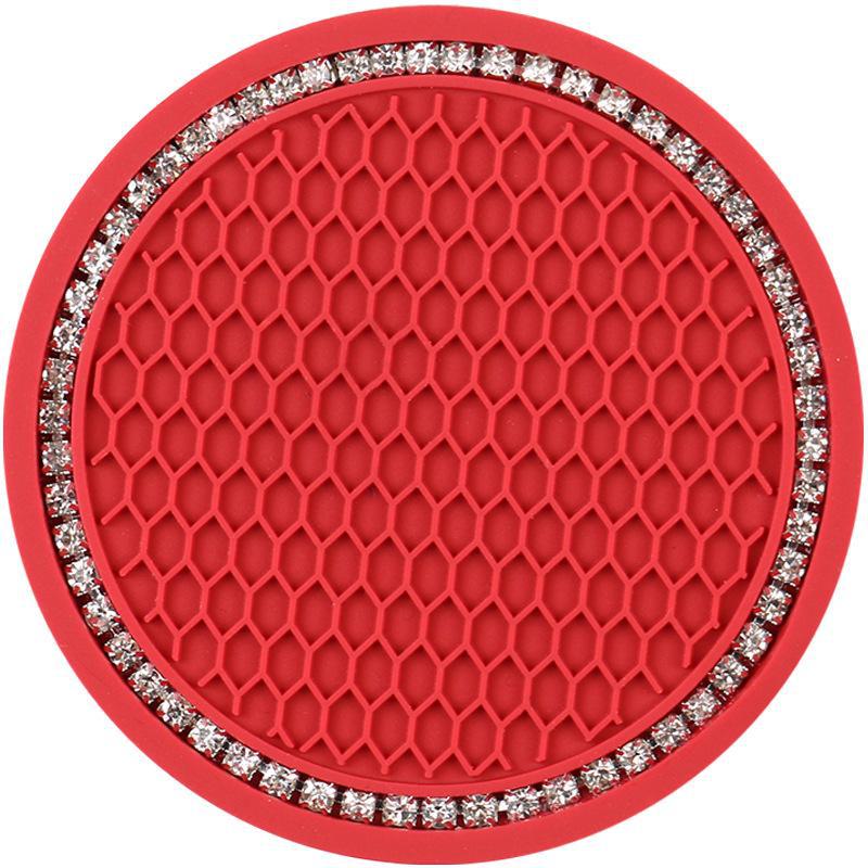 Creative Honeycomb Car Coaster: Cross-Border Multifunctional Storage with Rhinestone Anti-Slip Mat