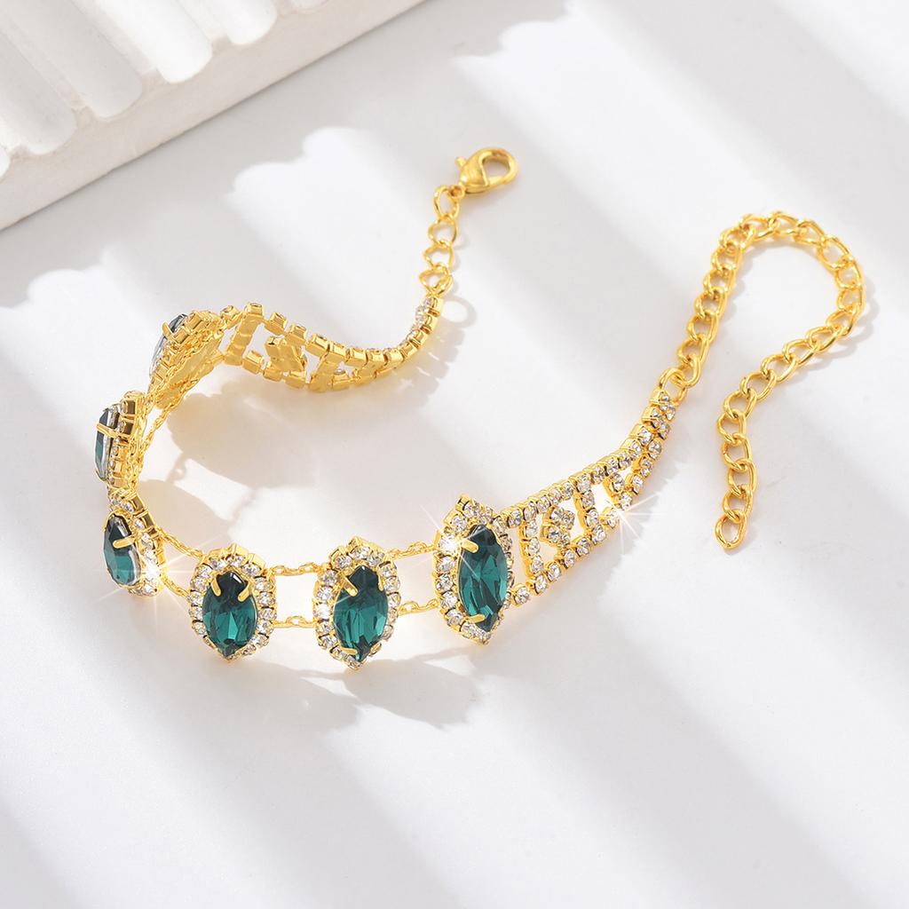 1 Women's Trendy Fashion Claw Chain Series Emerald Feet Chain Outdoor Tourism Beach Banquet Party Festival Gift