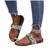 Women  Light Weight Comfy Snake Print Buckles Walking Sandals
