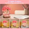 Valentines Day Gift for Girlfriend Eternal Rose LED Light Crystal Flower Night Light Mothers Day Wedding Favors Bridesmaid Gift