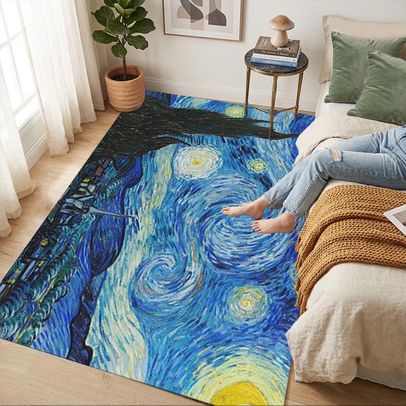 Starry Night Living Room Nonslip Area Rug Soft Carpet For Bedroom Game Playroom Sofa Office Home Decor Doormat Christmas Gift C926214
