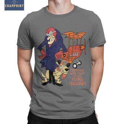 Herren T-Shirt Wacky Races Muttley Cartoon Vintage 100% Baumwolle T-Shirt Kurzarm T-Shirt Rundhals Oberteile Sommer