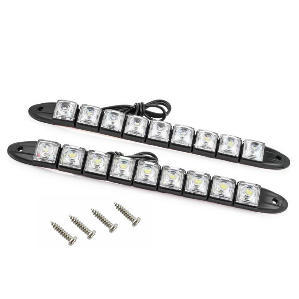 Car Daytime Running Lights Drl Led White COB Fog Bulb Flexible Silicone Auto Turn Signal Reverse Brake Trunk DayLight