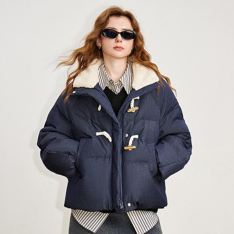 Chuyu Women's 2025 Winter Collegiate Puffer Down Jacket