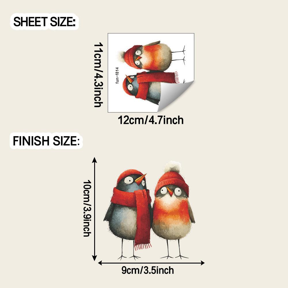 

Рождественское украшение Милая маленькая птичка Стеклянные двери и окна Украшение и благоустройство дома Наклейки на окна