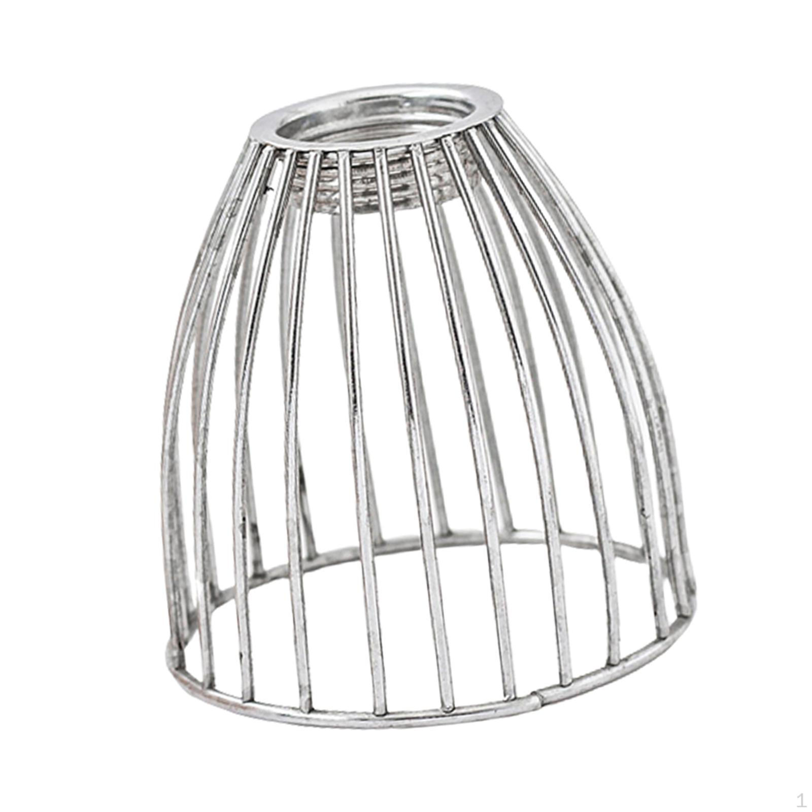 

Pendant Lampshade Metal Cage Lamp Shade Replacement Decorative Industrial Light Bulb