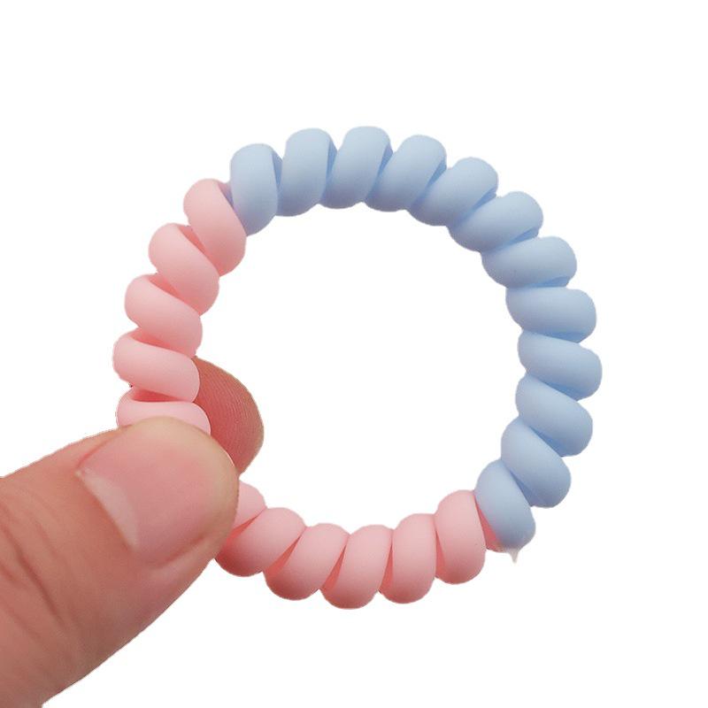 Frosted Color-Matching Telephone Line Hair Ring - Large Bracelet & Headband for Face Washing and Ponytails