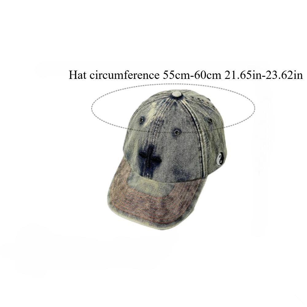 Denim Baseball Cap With Embroidered Letters Vintage Classic Design Fashion Unisex Hat For Men Women Outdoor Casual Wear