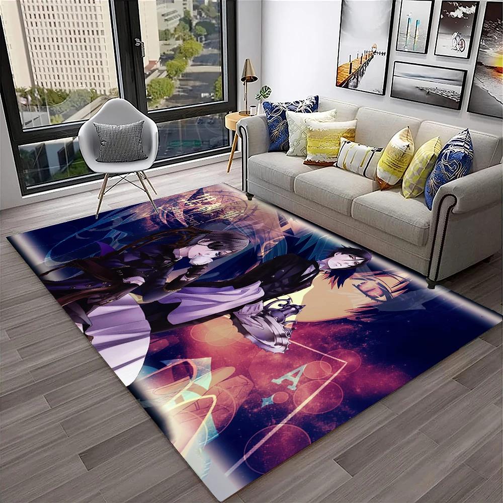 3D Anime Black Butler Cartoon Carpet Rug for Home Living Room Bedroom Sofa Doormat Decor,kids play Area Rug Non-slip Floor Mat